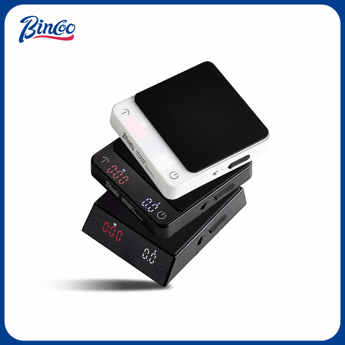 Bincoo咖啡电子秤智能计时秤小型迷你便携式精准称重0.1g咖啡称