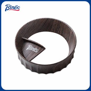 Bincoo咖啡机手柄布粉器磁吸木纹意式专用接粉环宽口防飞粉58mm