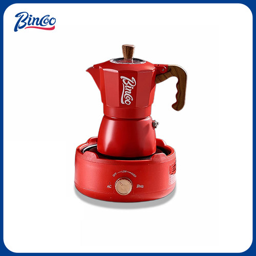Bincoo双阀摩卡壶家用电热炉煮咖啡壶小型意式浓缩手磨咖啡机套装