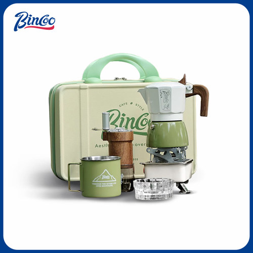 bincoo户外露营装备摩卡壶套装