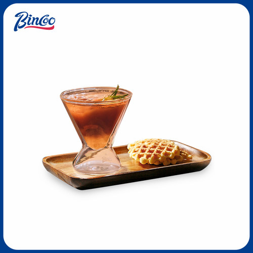 Bincoo双层玻璃咖啡杯沙漏设计感小众咖啡馆冰美式拿铁dirty杯子