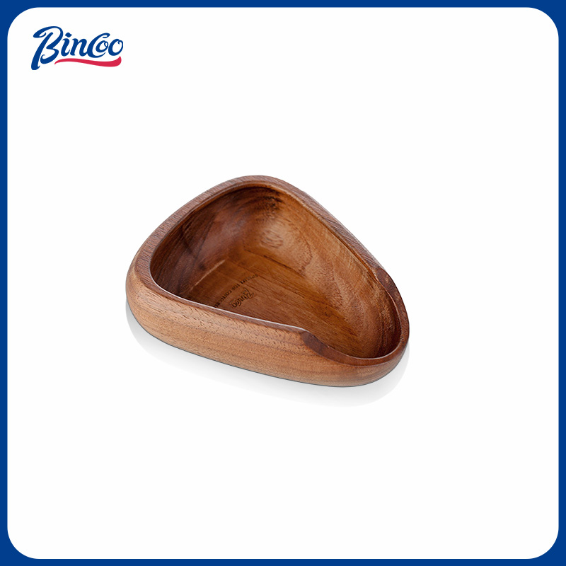 Bincoo咖啡豆称盘胡桃木称豆盘咖啡豆碟手冲意式称咖啡豆容器茶则
