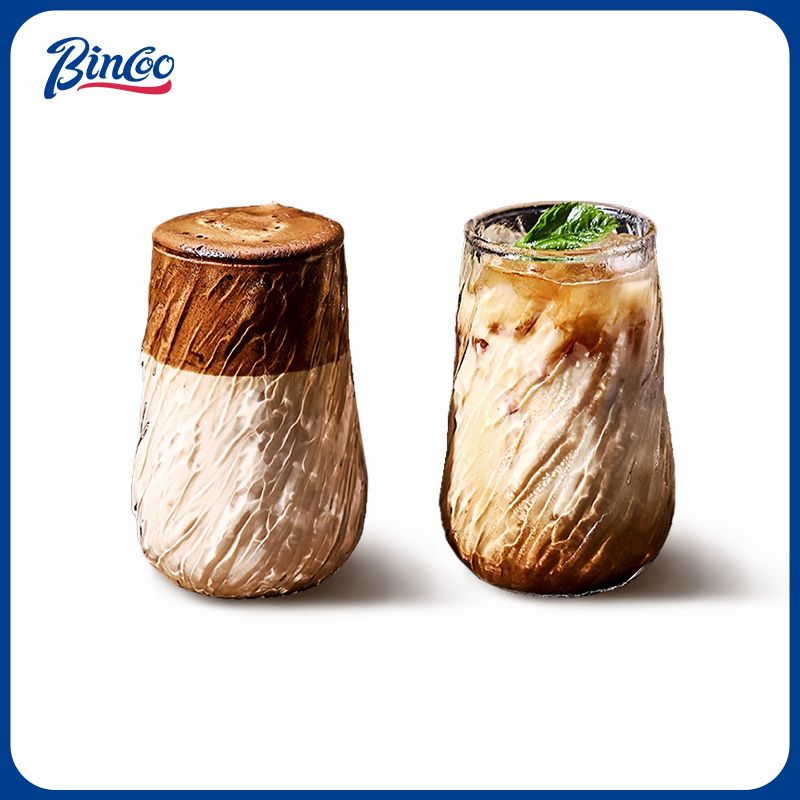 Bincoo咖啡杯透明拿铁杯玻璃杯