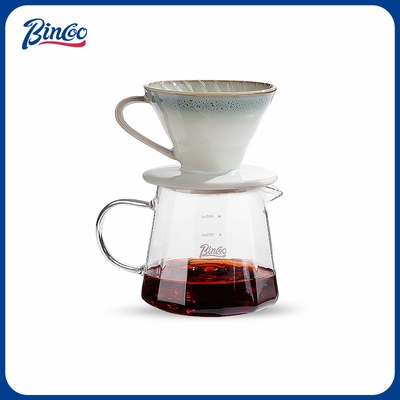 Bincoo咖啡壶手冲壶套装玻璃v60陶瓷日式过滤杯分享壶手磨器具