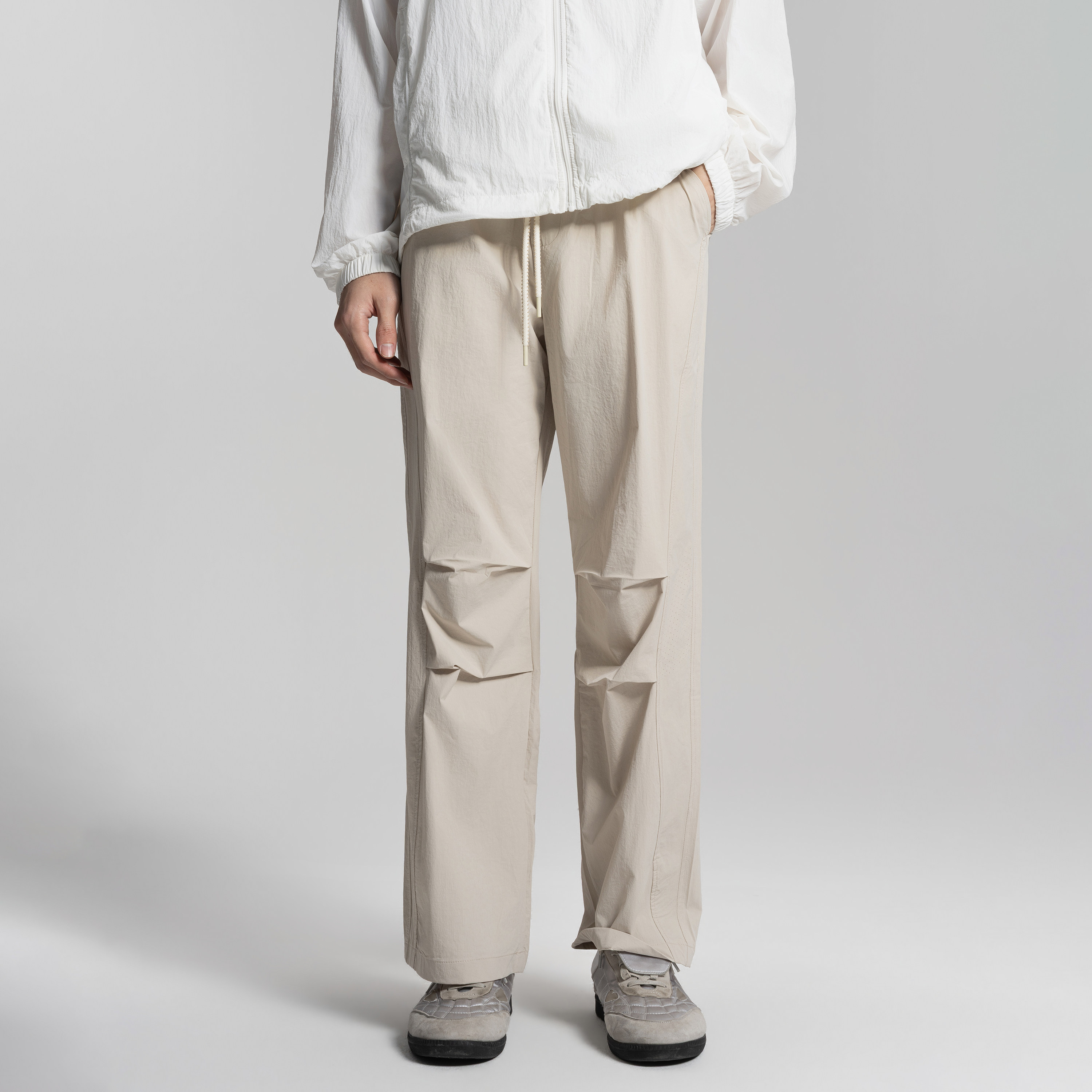 ZMOH男款休闲裤子春夏季复古美式垂感宽松运动透气工装直筒长裤女