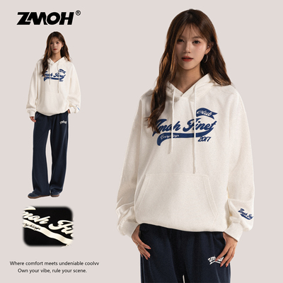 连帽情侣卫衣新款美式长袖大码