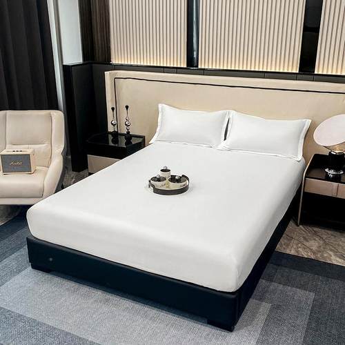 酒XZ店宾件床上用品套家用床四品床馆单床笠跨境纯色民宿三件套被