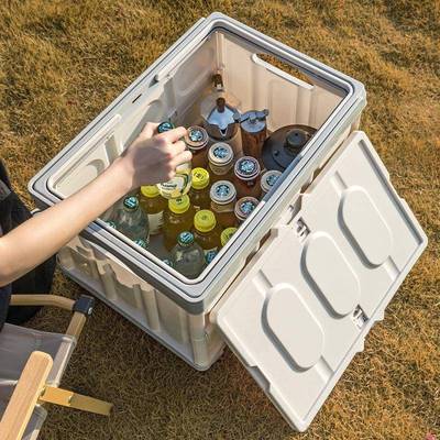 户外露带营收箱JM8890后备车箱收纳箱纳折叠整理载野餐手拉轮储物