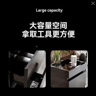 理发店不锈钢加理发工店柜子具理059柜发廊专用发店工具柜网厚红