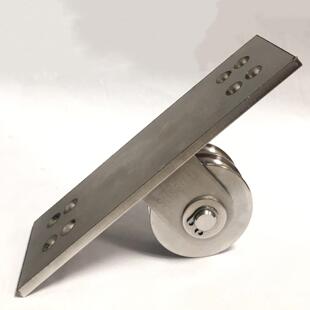 不锈钢双槽钢板U轮加长槽轮平移门地轮轴承板滑轮265丝绳轨道轮带