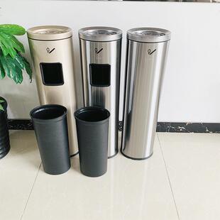 烟灰桶立式方室内不钢烟灰筒烟柱吸烟区烟头收集器锈KG-129公共灭