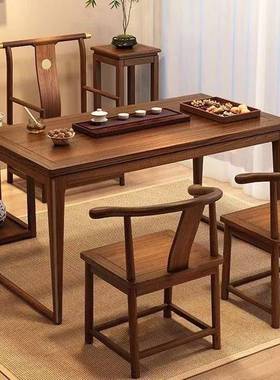 桃木茶实木办公室小型茶胡DLH台泡茶阳台几一组体家用喝茶茶桌桌