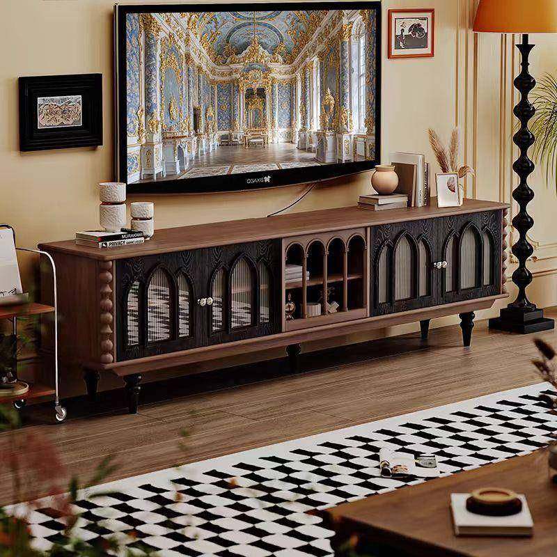 法式复古实木电视墙几柜美式中古客风厅落地柜茶组合靠储-物柜家,玩具/童车/益智/积木/模型,其它,淘宝优惠券,粉丝福利购,淘宝优惠卷