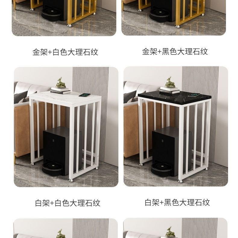 客厅轻奢电视柜沙发扫地机器人收纳铁艺多层落地饮水机置物架鱼缸