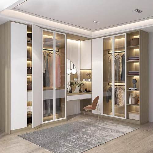 艾制然家居全室屋衣一柜制定衣帽间现代简WYN约门到顶衣柜卧衣橱