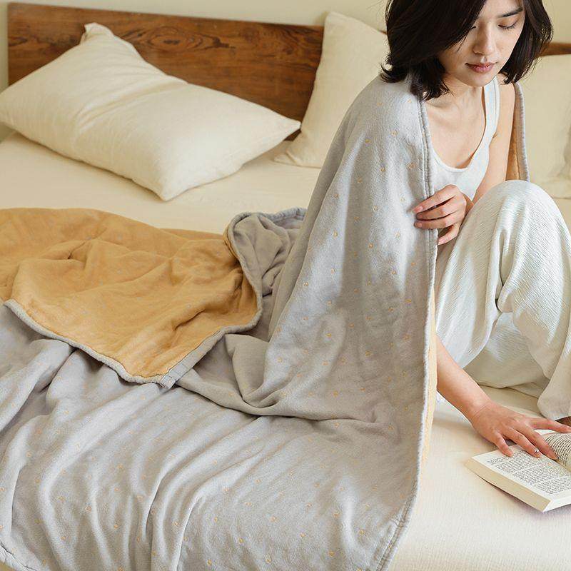 素色双面双纯棉纱布四CCK层柔单人毛巾睡被盖毯夏凉软被成人全棉,床上用品,化纤被,淘宝优惠券,粉丝福利购,淘宝优惠卷