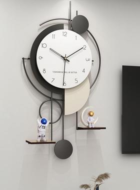 家钟表挂钟客厅约0现代F97M96MS用时尚大气225新款创意网红挂墙简