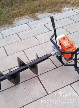 汽油手提植树挖坑机手扶式式地农用坑钻孔机6FGC3CC大功率钻挖机