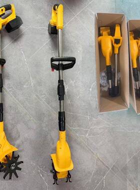 电AST动松土小型农用微机旋机耕机锂除草电草坪修剪机翻土耕机