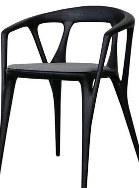 意式简设极计师款UXK古实木餐椅现代简约艺术桌创意白蜡木茶主人