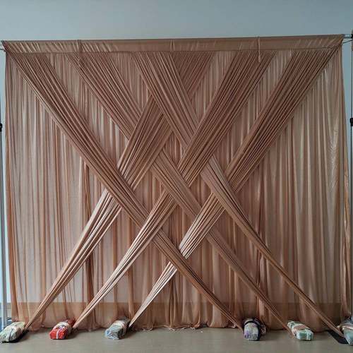 白交帷叉幔婚庆背色景布婚FBJ08礼场景布梦置幻浪漫舞台装饰幕布