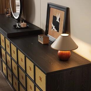 七号公寓中古风妆台斗柜化一梳体梳妆台卧室实木妆桌床尾收MUP纳