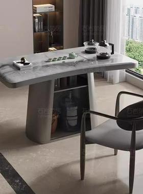 意式轻奢晶石泡茶桌家用小户型阳AHI台茶桌微全入自动烧水茶一体