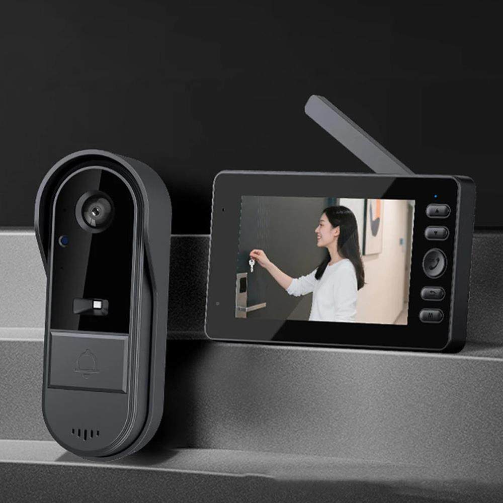 跨境线可视门铃43寸M15C可示屏家用.智能视频监控显可视对讲门铃