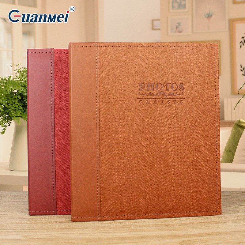 广美精美皮革5R160张7寸相册影集插页家庭宝宝成长记录照片收纳册