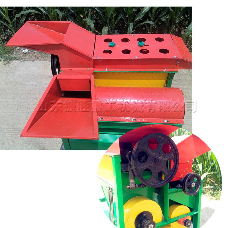 玉米剥皮脱粒机 小型滚筒式玉米种子分离设备 农用四主轴剥皮机