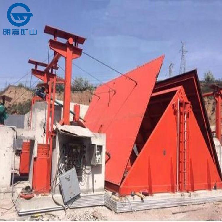 钢质MFBL立风井防爆盖自动复位式 矿用液压自复式立井防爆门