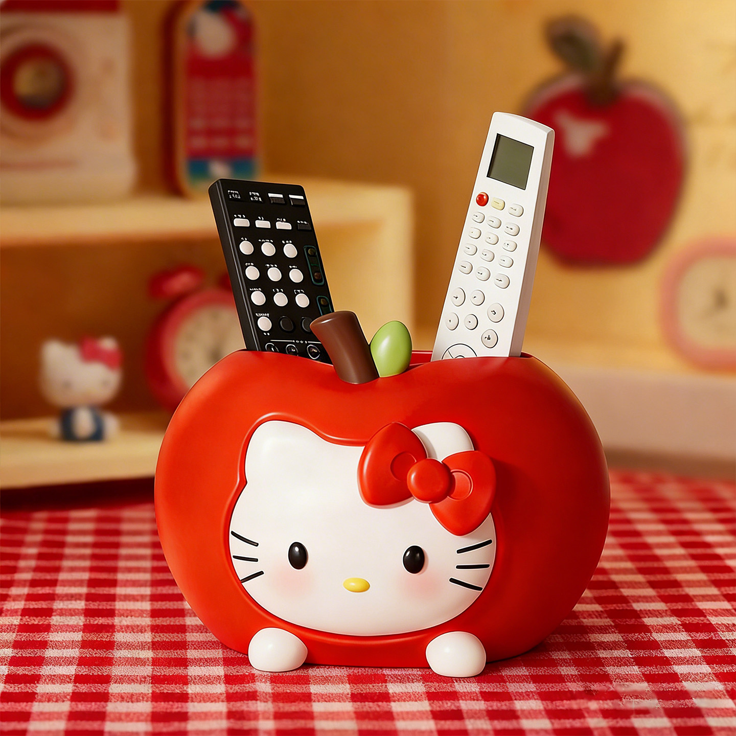 HelloKitty苹果摆件遥控器收纳盒客厅桌面电视柜装饰乔迁礼物
