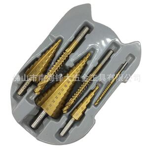 梯钻锯套装高38959阶速钢镀钛套钻装角柄钻头6pcs塔钻木工