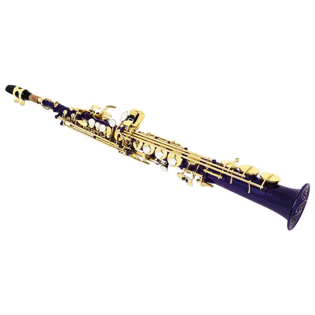 SADE紫直管萨克斯KHO降B调高音萨克斯儿童成人初学者色演奏萨克L