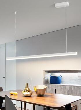 简一字餐厅吊设计餐师款极现代简约饭厅桌灯具72606灯办公室长条