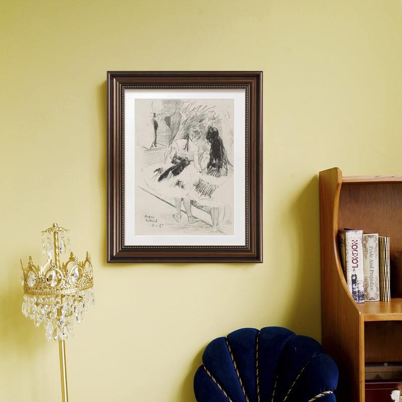 德加素芭蕾复古客装饰风厅画琴房舞描蹈房艺术HY-75画小众中古卧