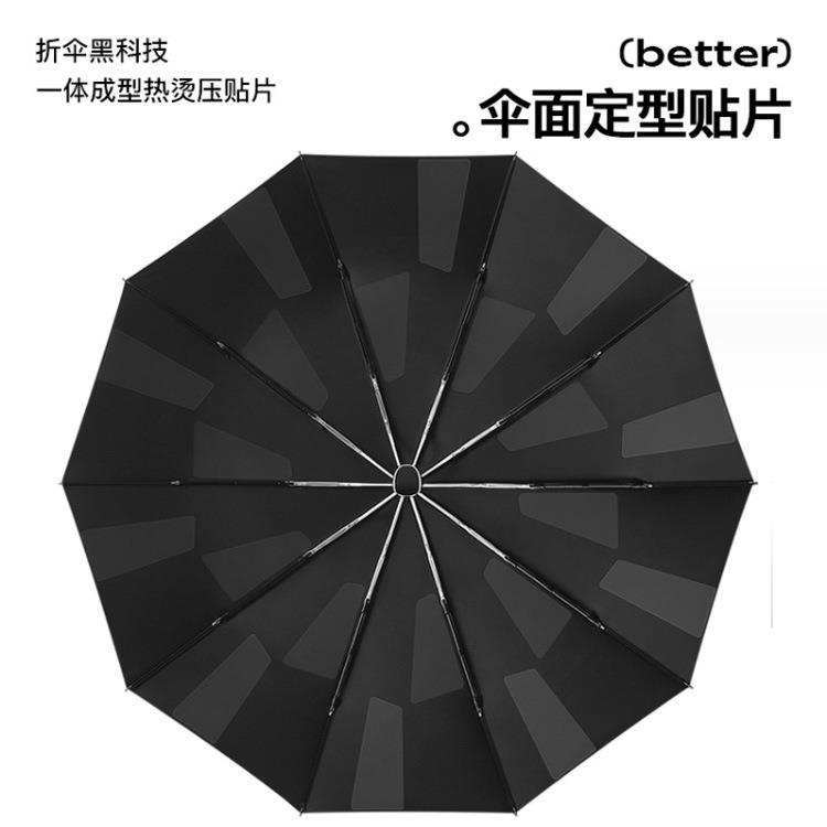 折叠贴片伞全自动雨伞防雨防晒简约自动伞一键开收广告logo现货