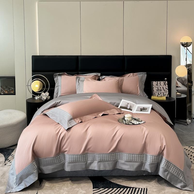 1可莱新款00支轻克奢绣花匹马棉四无品牌/件款套