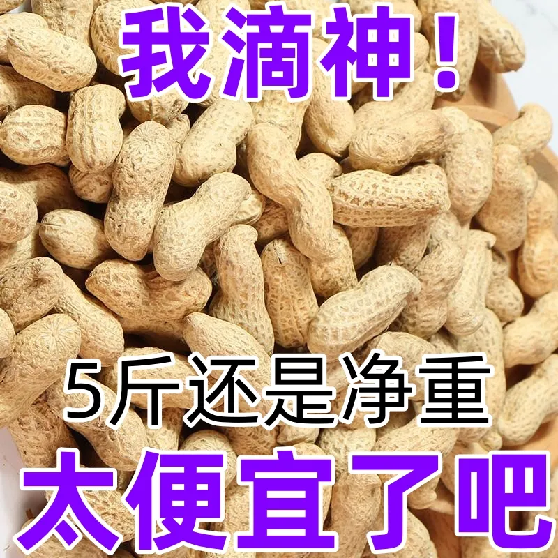 【爆款冲量】新货农家原味炒花生铁锅带壳熟花生柴火花生无干燥剂