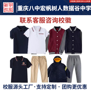 重庆八中宏帆树人数据谷中学同款校服夏季短袖长裤棒球服冲锋衣