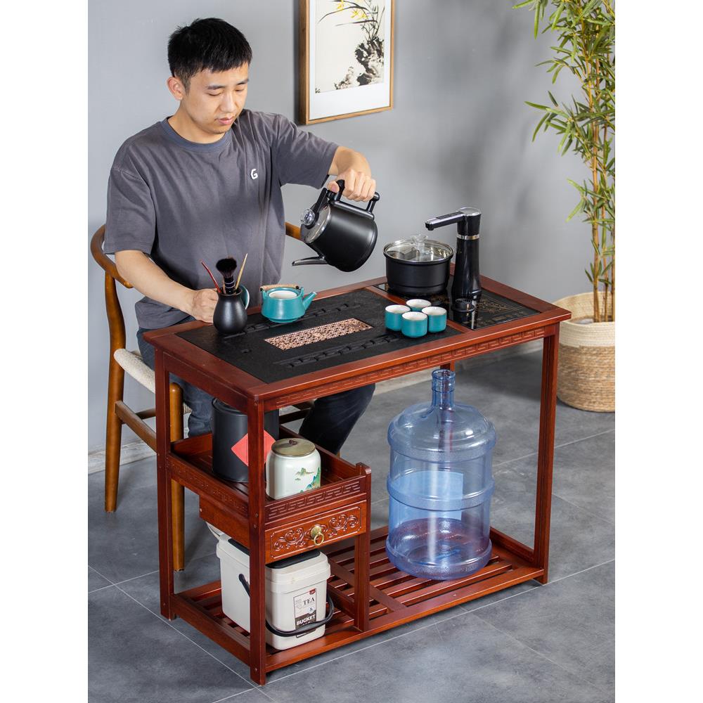 采购产品实木小茶车,移动茶几,茶几,带轮子的家用茶柜,边桌,