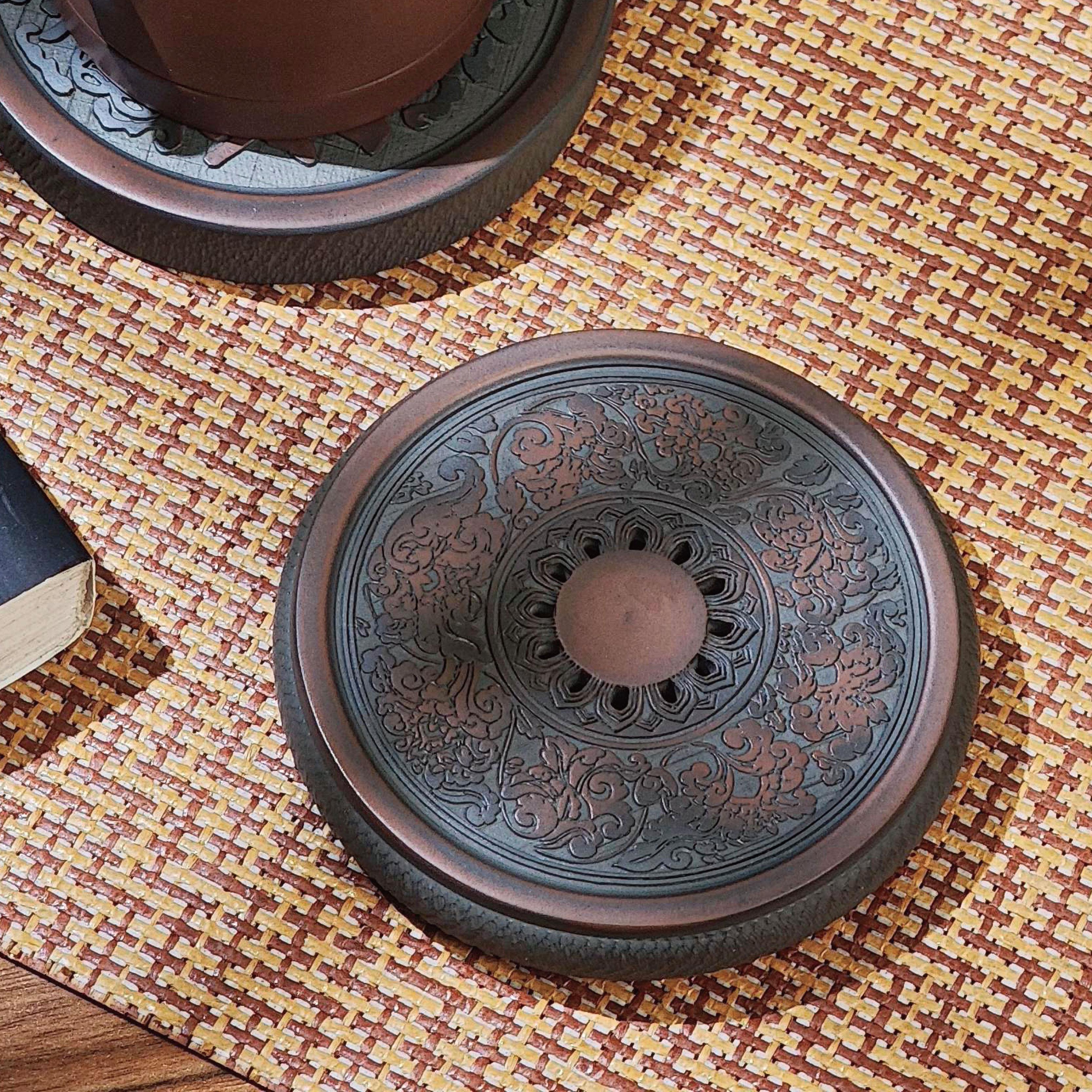 紫砂坭兴陶瓷手工茶壶承壶杯垫干泡台茶壶底座壶托壶中式茶具配件