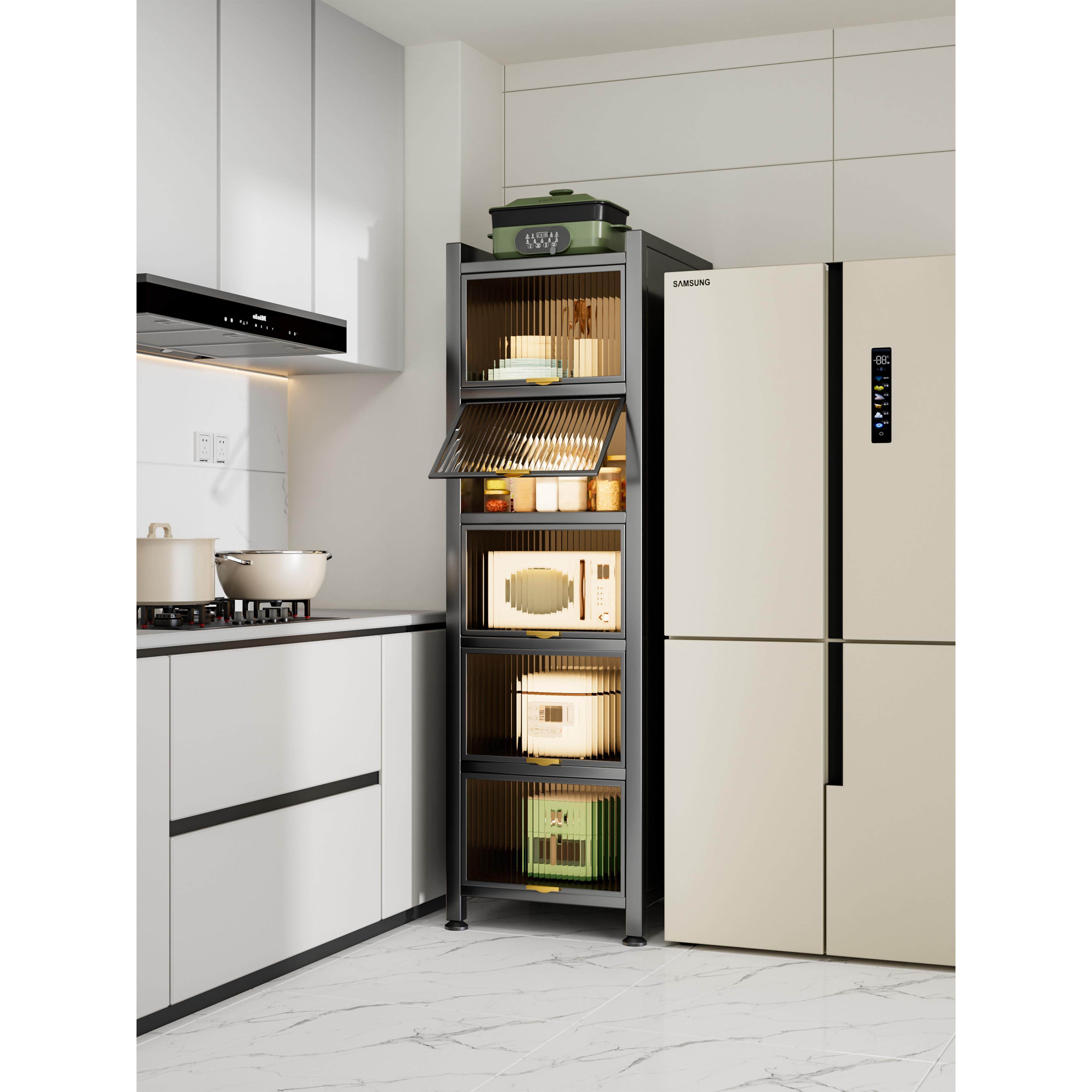 厨房夹缝置物架落地可移动收纳柜一体靠墙微波炉碗筷调料储物柜子,厨房/烹饪用具,厨房置物架/置物柜/角架,淘宝优惠券,粉丝福利购,淘宝优惠卷