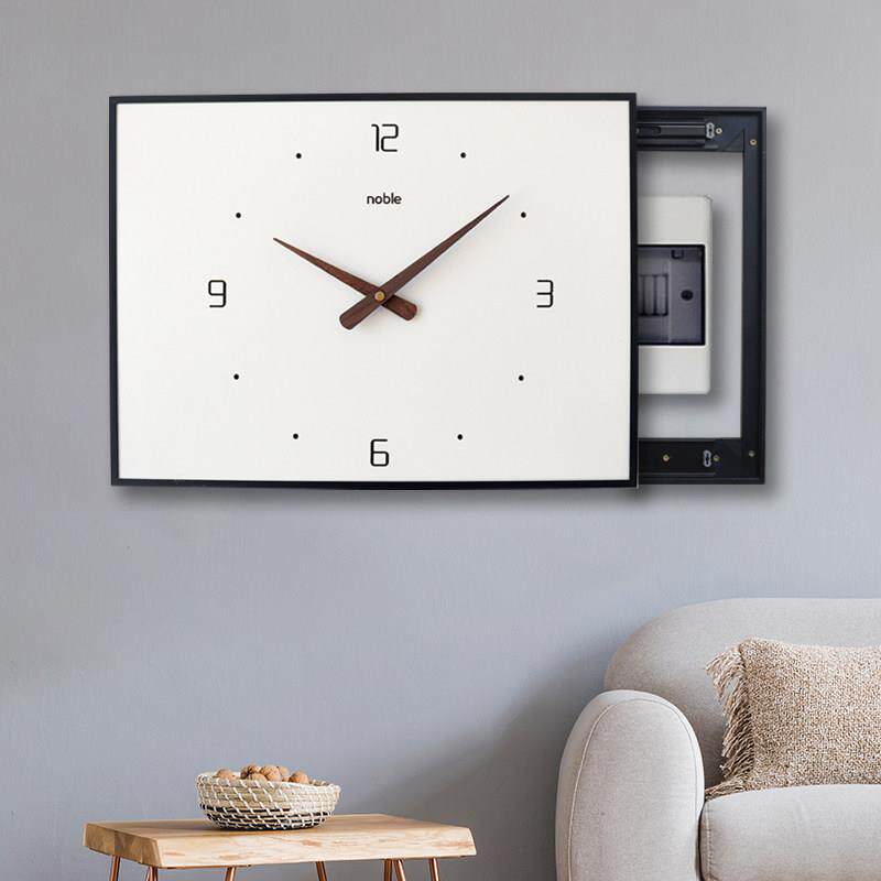 简约现代电表箱装饰画 画挂钟电闸配电盒空气开 关电箱遮挡钟表免