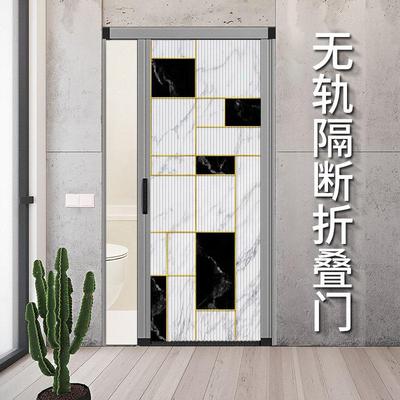 隐形折叠门隔断无轨移门蜂巢推拉式厨房卧室衣柜厕所防风定制伸缩