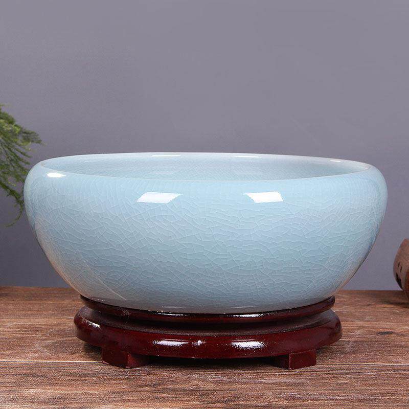 景德镇陶瓷花盆水浅水仙荷花碗莲睡莲花盆金鱼缸乌龟缸水培植物盆