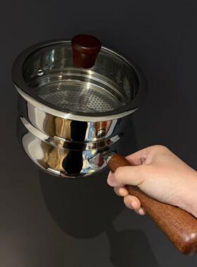 出口德单！ 316食品级五层加厚不锈钢奶锅蒸锅泡面锅宝宝副食品锅