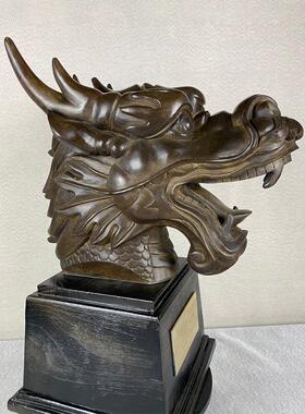 纯铜圆明园十二兽首铜像 12生肖兽首铜首全套彷古1:1龙首装饰摆件