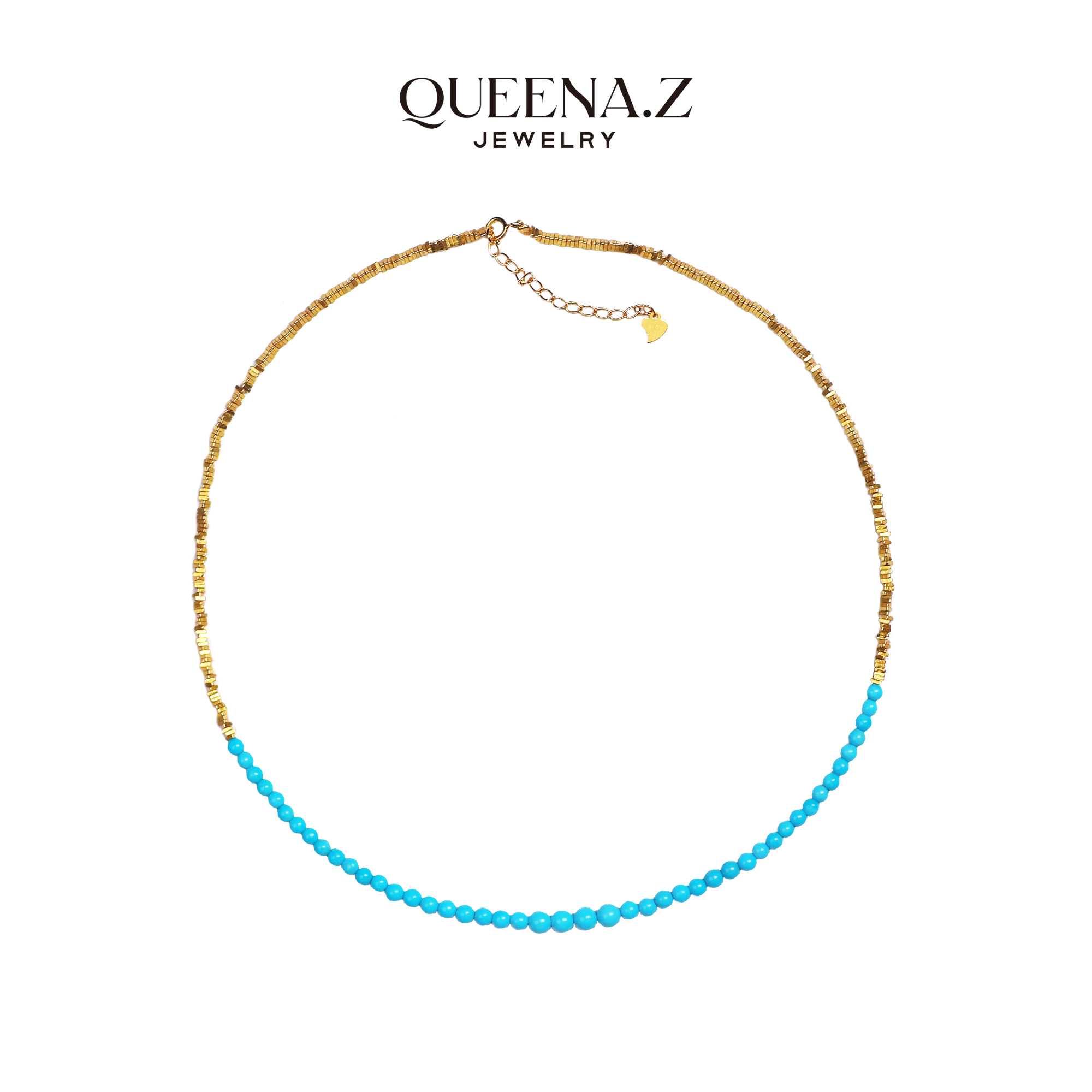 QUEENA.Z 新品设计师女士绿松石项链HE970220034