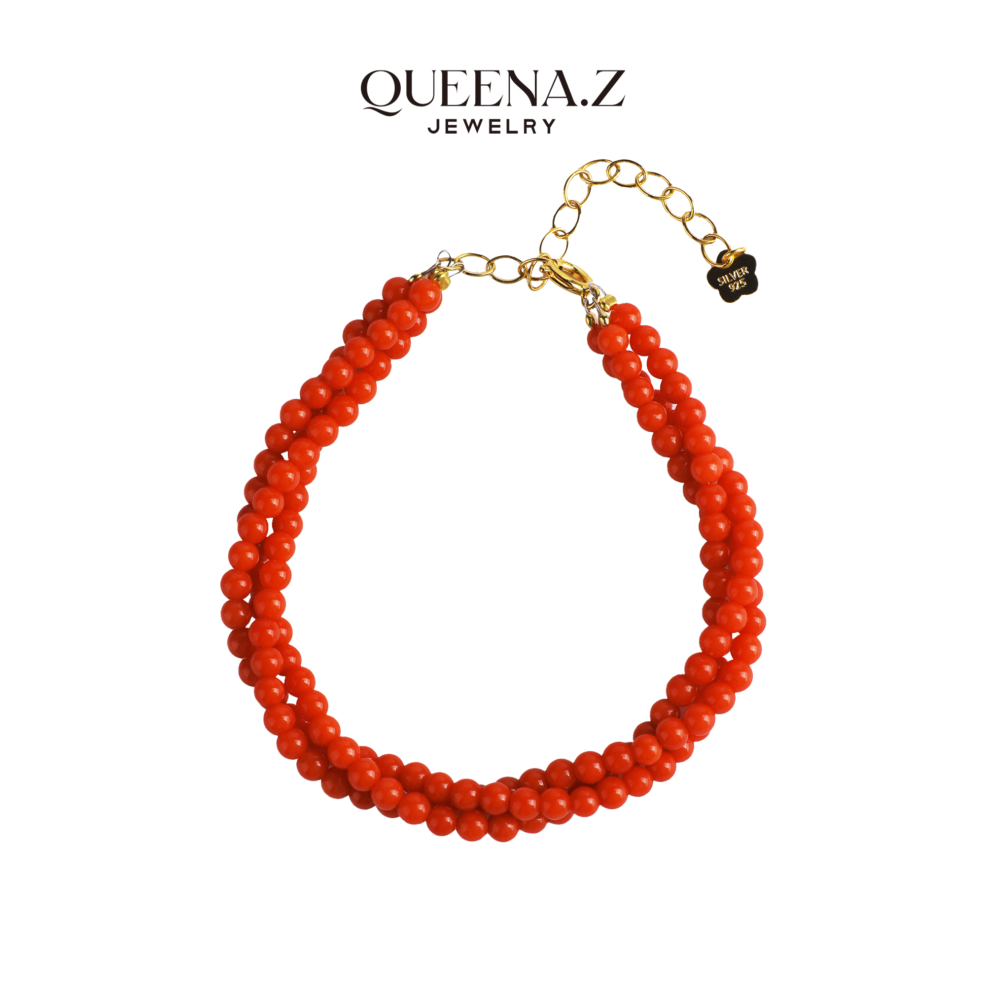 QUEENA.Z 新品设计师系列女士珊瑚手链